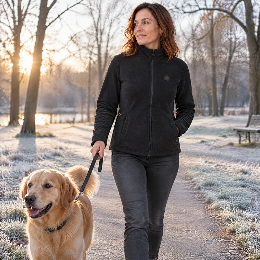 QUILLMORE customer on a winter walk