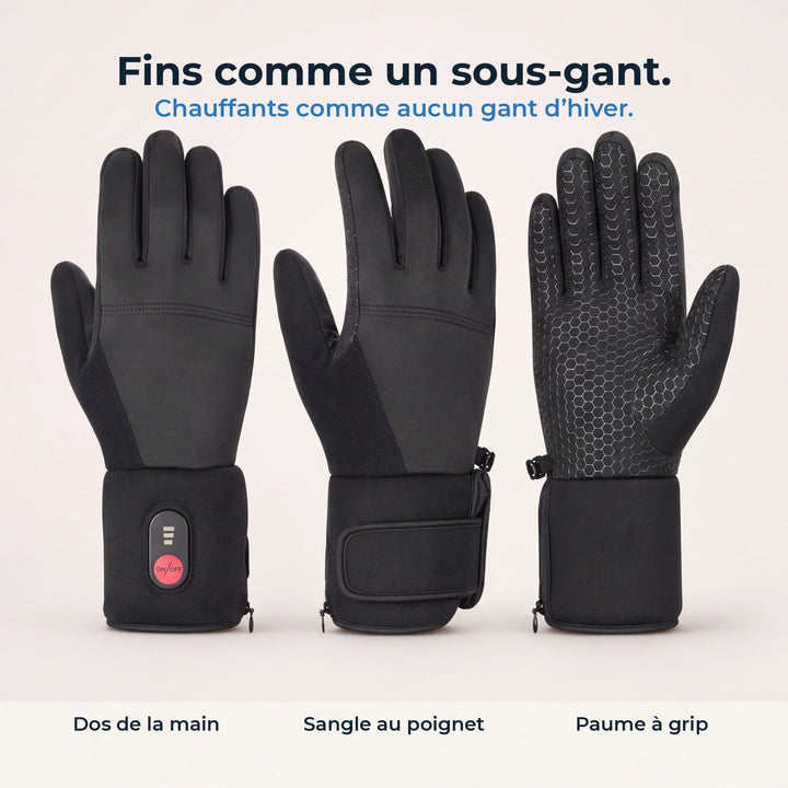 Light R gloves: back of the hand, wrist strap and grip palm
