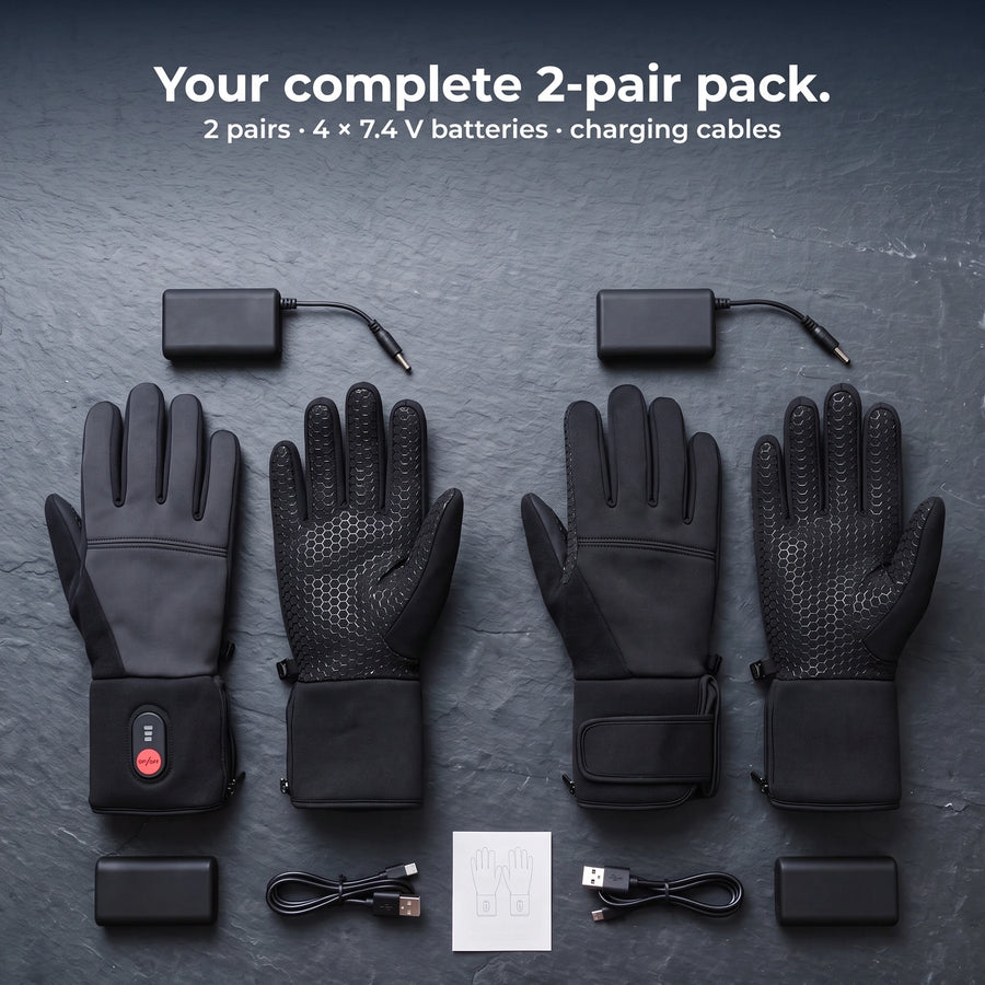 Light R pack: 2 pairs, 4 × 7.4 V batteries and charging cables